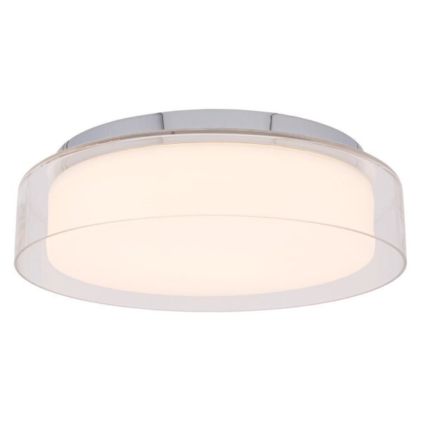 Plafonnier LED rond métal verre Ø35cm 4000K
