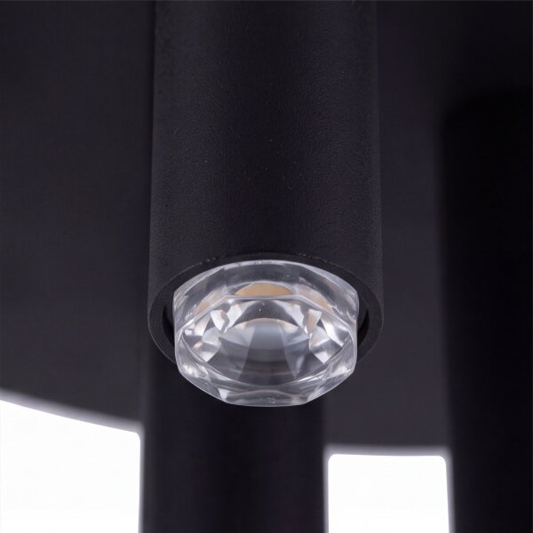Plafonnier rond noir Loft Cylindre Ø34cm