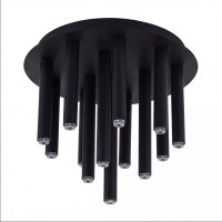 Plafonnier rond noir Loft Cylindre Ø34cm