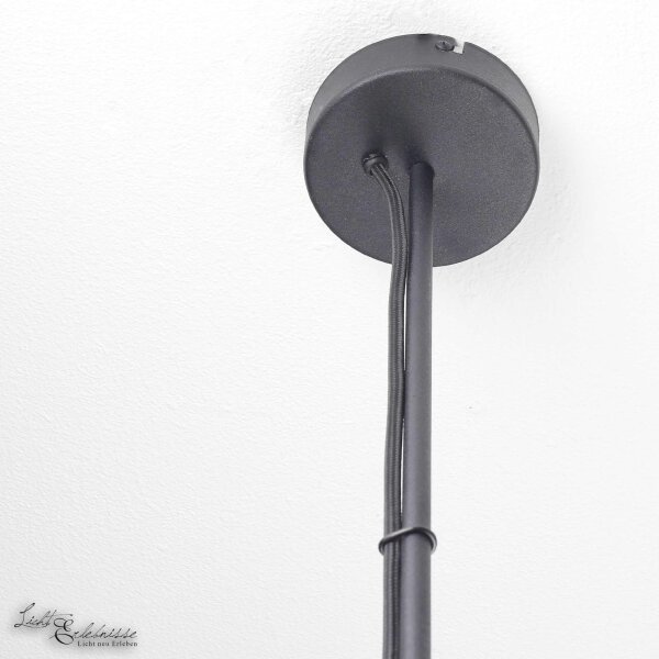 Große Deckenlampe Schwarz Gold VIPER flexibel 170cm