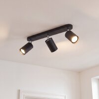 Spot de plafond en noir 3-flmg
