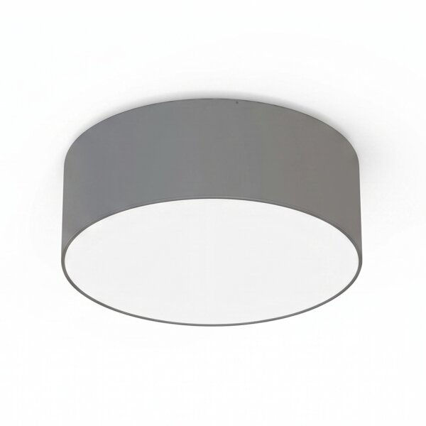 Plafonnier CAMERON en gris Ø35cm 2-flmg