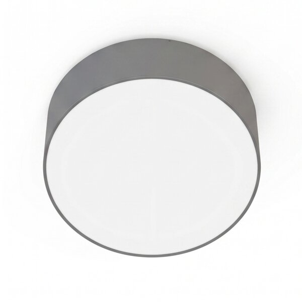 Plafonnier CAMERON en gris Ø35cm 2-flmg