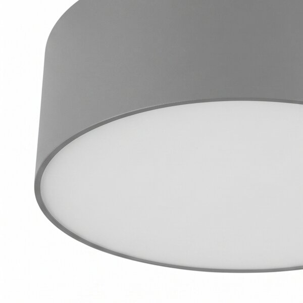 Plafonnier CAMERON en gris Ø35cm 2-flmg