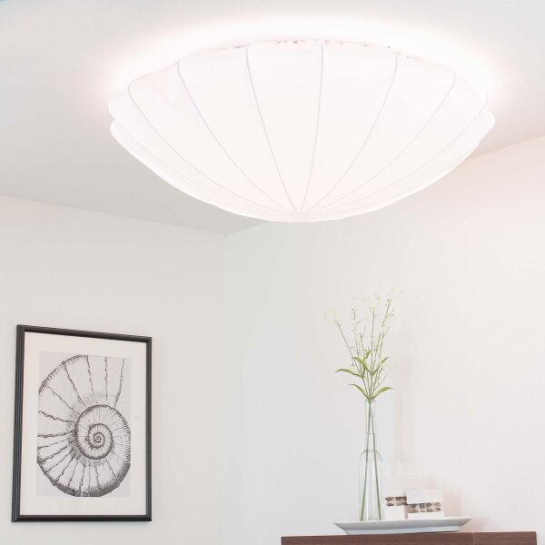 Plis Plafonnier FORM en blanc Ø80cm 4-flmg