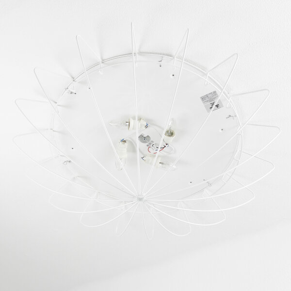 Plis Plafonnier FORM en blanc Ø80cm 4-flmg
