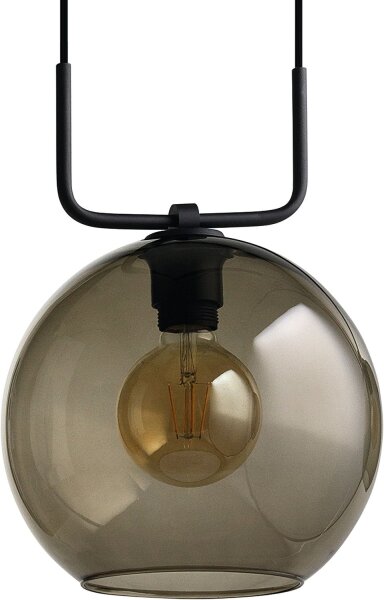 Lampe à suspendre noire verre Monaco