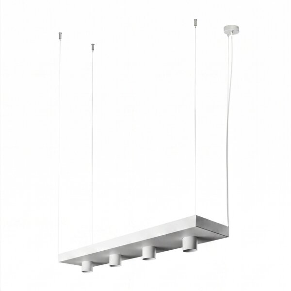 Suspension Blanc Métal Plant