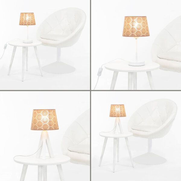 Lampenschirm für Tischlampe Häkel Spitze Ø 19,5 cm