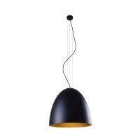 Lampe &agrave; suspendre ORNELLA 5 flmg noir or Table de...