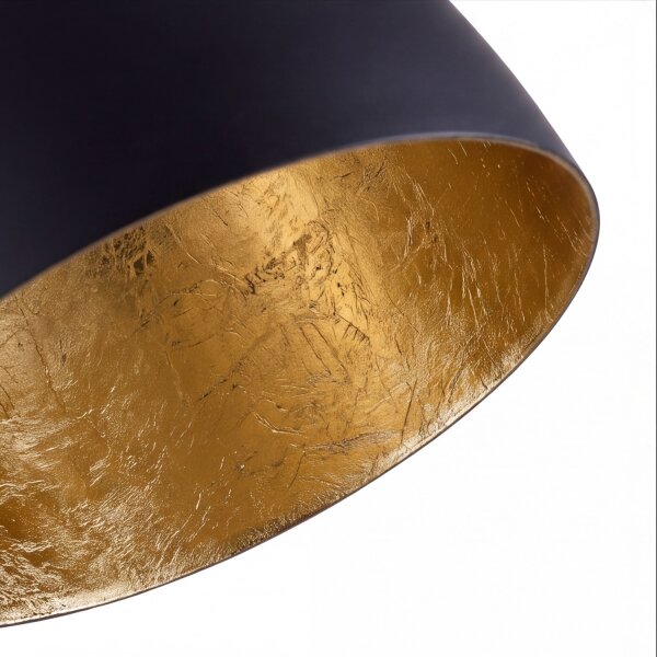 Lampe à suspendre ORNELLA Noir Or Salon Luminaire
