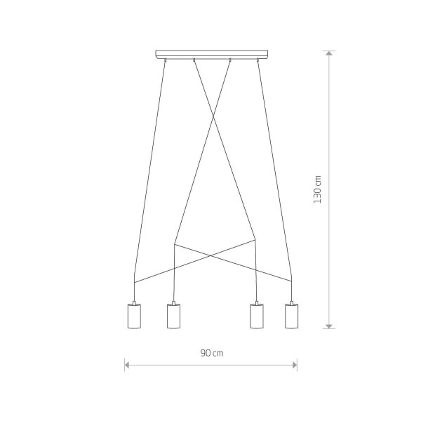 Lampe à suspendre IMBRIA Noir 4-flmg 35W Lampe