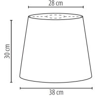 Abat-jour en tissu pour lampe suspendue E27 grande
