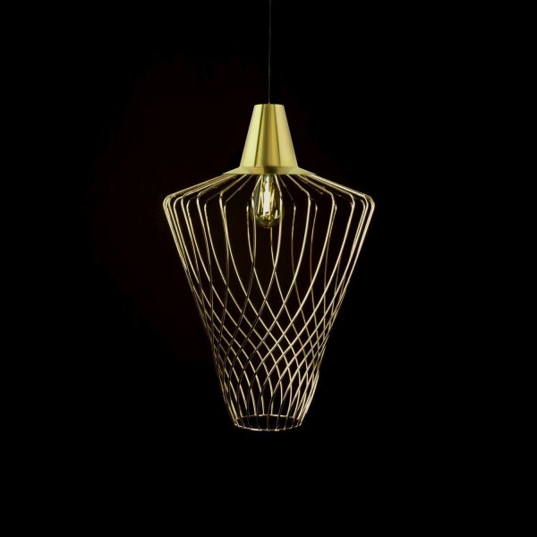 Hängeleuchte Gold Messing Wohnzimmer Lampe TOMMY