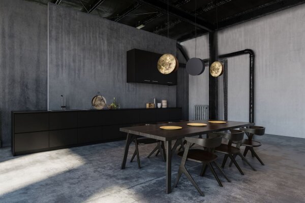 Pendelleuchte APDAILA Schwarz Ø25 Wohnzimmer Lampe