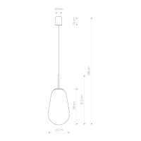 Lampe à suspendre moderne métal verre E27...