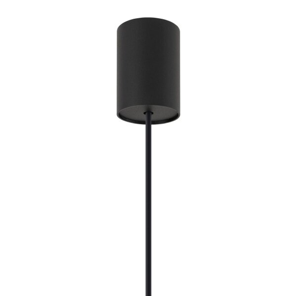 Suspension noire métal verre E27 Moderne
