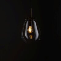 Schwarze Pendelleuchte Metall Glas E27 Modern