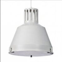 Lampe à suspendre industrielle Blanc Verre...