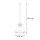 Industrie Hängelampe Weiß Glas Schirm Ø 33 cm