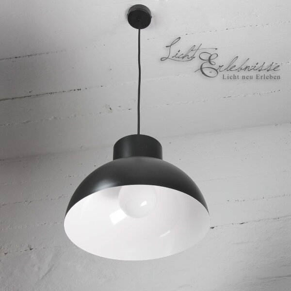 Lampe de loft vintage Lampe à suspendre noire