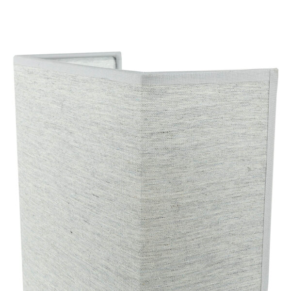 Graue Wandleuchte Stoff Schirm eckig Loft Design ALICE