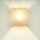 Graue Wandleuchte Stoff Schirm eckig Loft Design ALICE