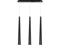 Suspension noire &agrave; trois flammes