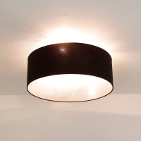 Plafonnier rond en tissu Ø50cm brun...