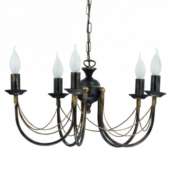 Lustre rustique Ares 5 flammes