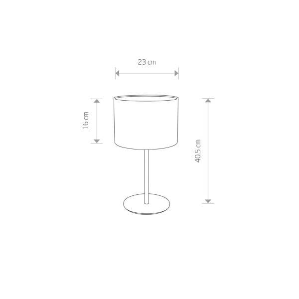 Lampe de table ronde ALICE Noir H:40,5cm Lampe