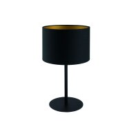 Runde Tischleuchte ALICE Schwarz H:40,5cm Lampe