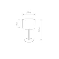 Runde Tischleuchte ALICE Schwarz H:40,5cm Lampe