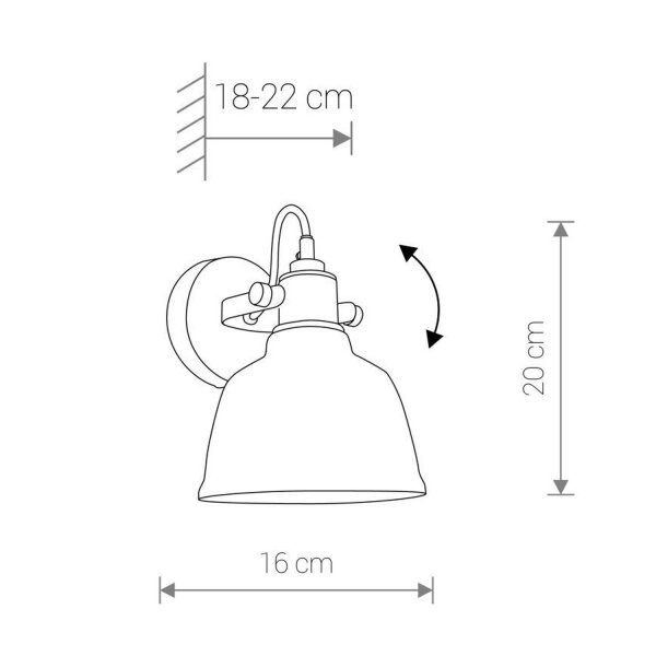 Applique ZERO en verre rond doré Look Spot Lampe