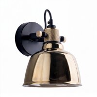 Wandlampe ZERO in Gold Glas rund Look Spot Lampe