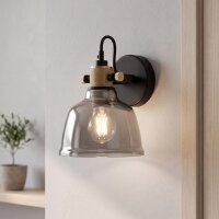 Applique ZERO en noir fumé Verre Spot Lampe