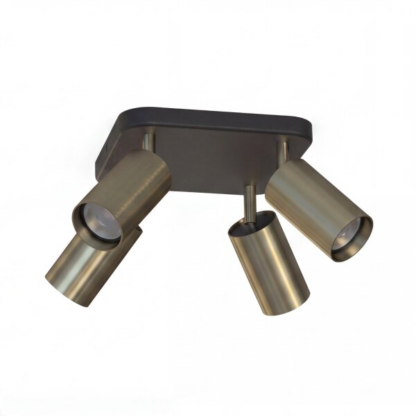 Deckenspot Messing 4-flmg Wohnzimmer Lampe EYE
