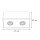 Projecteur en saillie CARSON en blanc 2-flmg