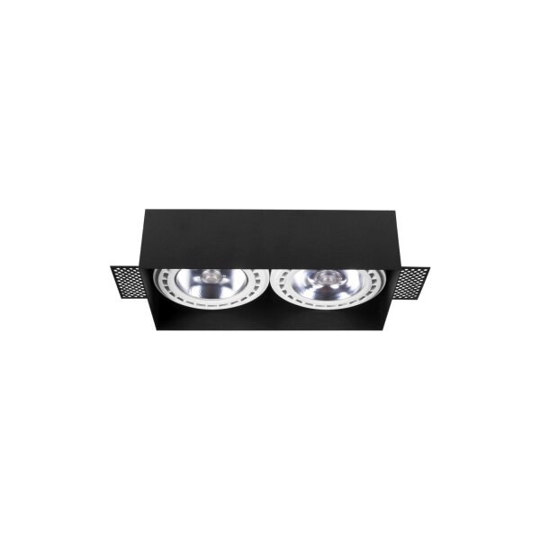 Strahler 2-flmg Schwarz Metall