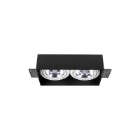Projecteur 2-flmg noir m&eacute;tal