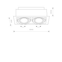 Luminaire encastré en métal 2flmg