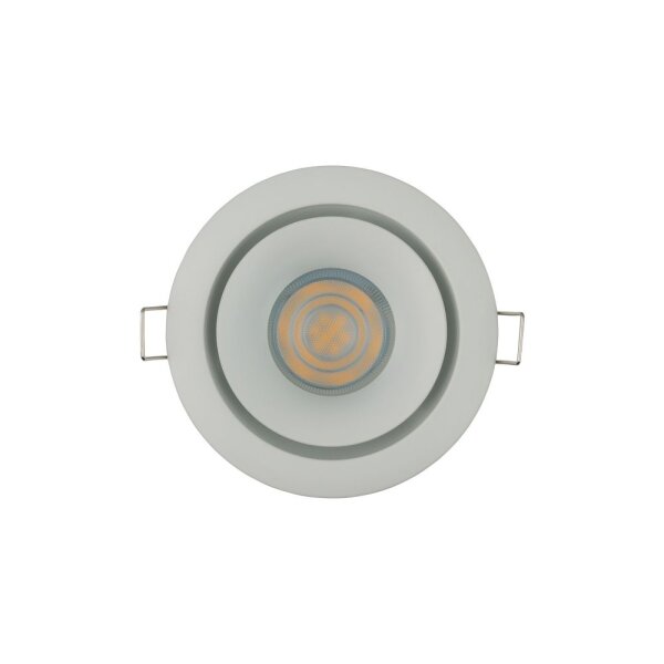 Luminaire encastré aluminium verre Ø8,5cm anneaux colorés
