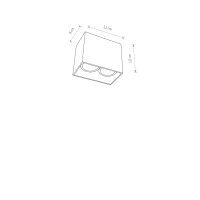 Projecteur en saillie aluminium Gap