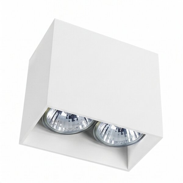 Aufbaustrahler Weiß Aluminium 2-flammig