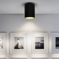 Spot EYE Schwarz Gold Decke Flur Lampe