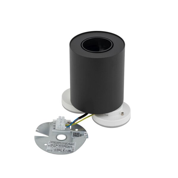 Spot MILENA noir lampe discrète pour couloir et cage descalier