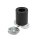 Spot MILENA noir lampe discrète pour couloir et cage descalier