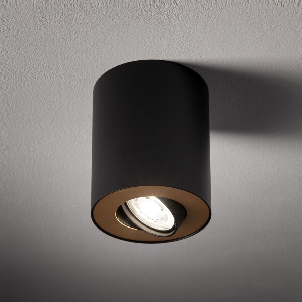 Aufbauleuchte MILENA Schwarz Wohnzimmer Flur Lampe