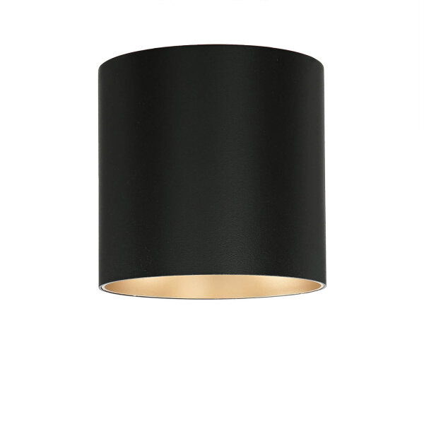 Moderner Deckenspot GU10 Metall in Schwarz Gold