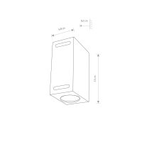 Applique murale noire aluminium IP54 extérieur ELISA
